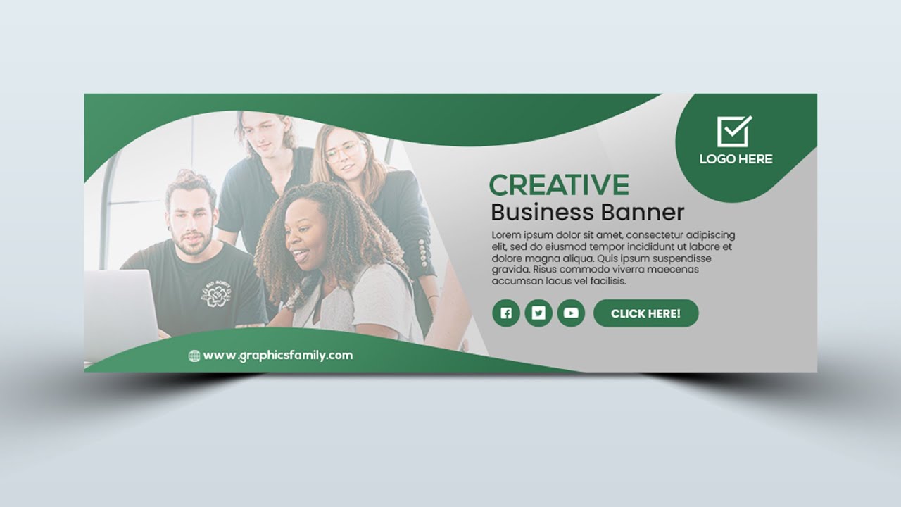 How to Facebook ad Banner Design in Photoshop CC 2021