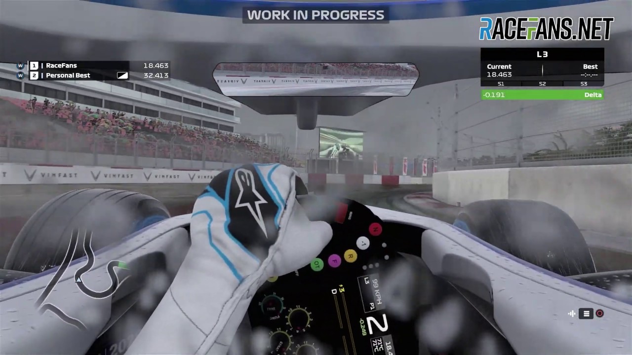 F1 2020's new Vietnam track - in the rain