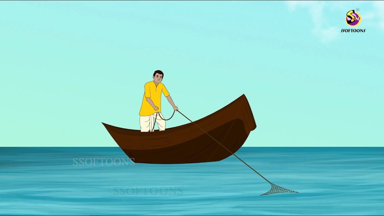 गरीब मछुआरे का भाग्य | Rakhsas ki kahani | Hindi Kahani | Hindi Story | cartoon | | Ssoftoons