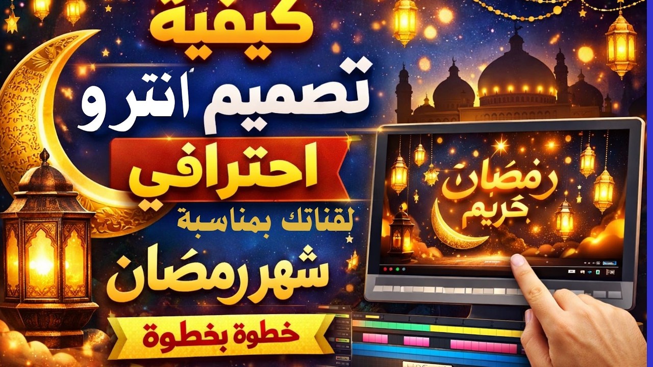 انترو رمضان مميز لقناتك في دقائق بطريقة سهلة وجذابة