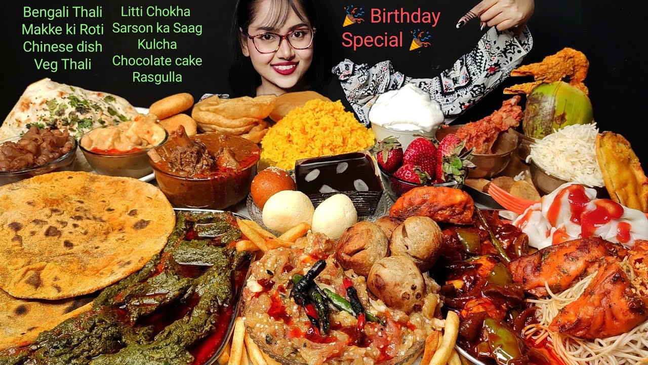Eating Requested Dishe | Sarson ka Saag, Litti Chokha, desserts | Big Bites | Asmr Eating | Mukbang
