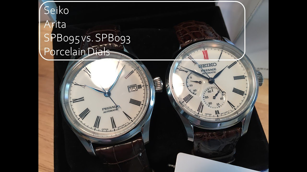 Seiko Arita SPB095 vs. Seiko Arita SPB093 Porcelain Dial Watch Comparison