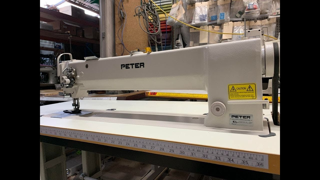 INDUSTRIAL 2 NEEDLES COMPOUND 25 INCHES LONG ARM SEWING MACHINE