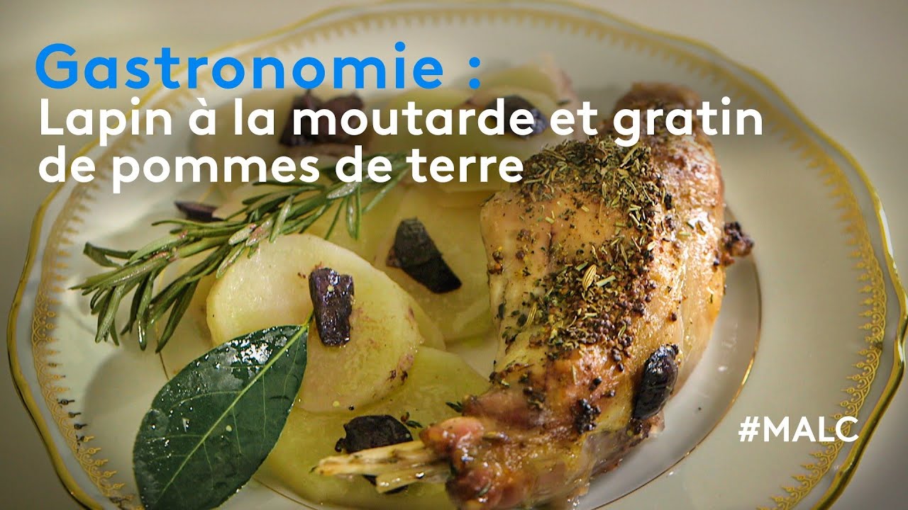 Gastronomie : lapin à la moutarde et gratin de pommes de terre
