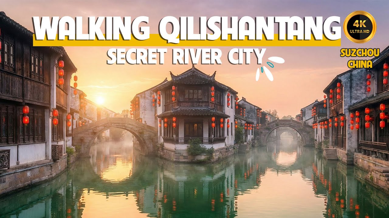 Qili Shantang Day Walk 4K: Walking China's Historic Grand Canal Street | Phuc Nguyen Walking Tour