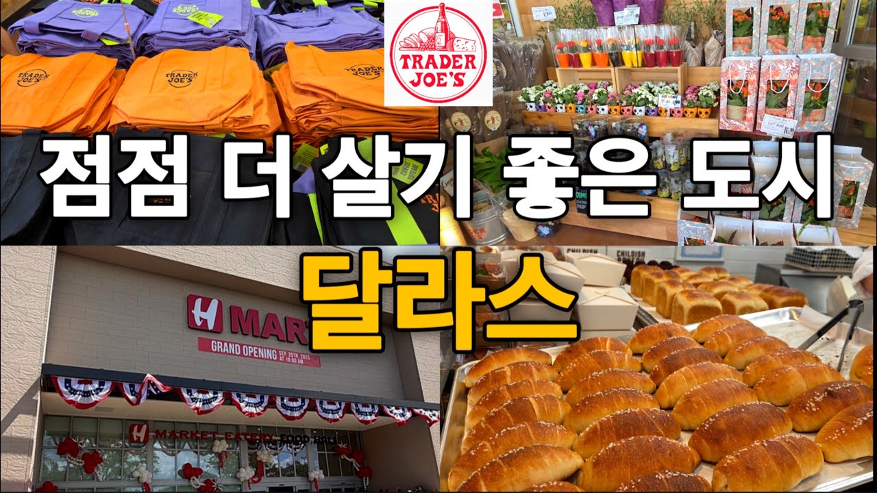 [미국일상]🇺🇸점점 좋아지는 달라스, 트레이더조 쇼핑하고 오픈한 H Mart, 소금빵집, 국밥집, 산책하기 좋은 곳