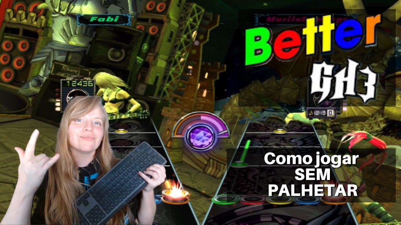 Como jogar Guitar Hero 3 (GH3) SEM PALHETAR | Better GH3