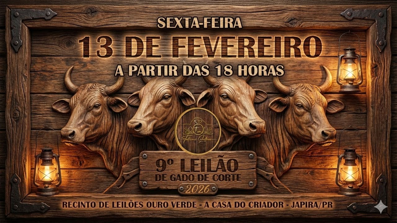 9° Leilão de Gado de Corte - 2026 | Talismã Leilões |Sexta-Feira - 13/02 - 18h | Japira - PR