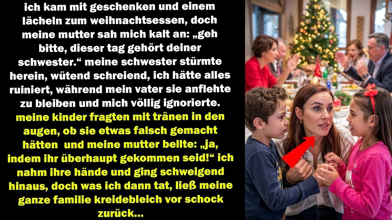 an weihnachten warf mich meine familie hinaus doch mein stiller schritt danach ließ alle erbleichen