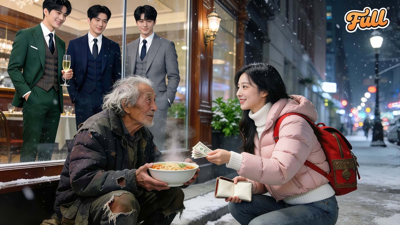 Poor Student Spent Last Money On Noodles For Starving Beggar!Unaware It's 3 CEO Bros Testing Her!