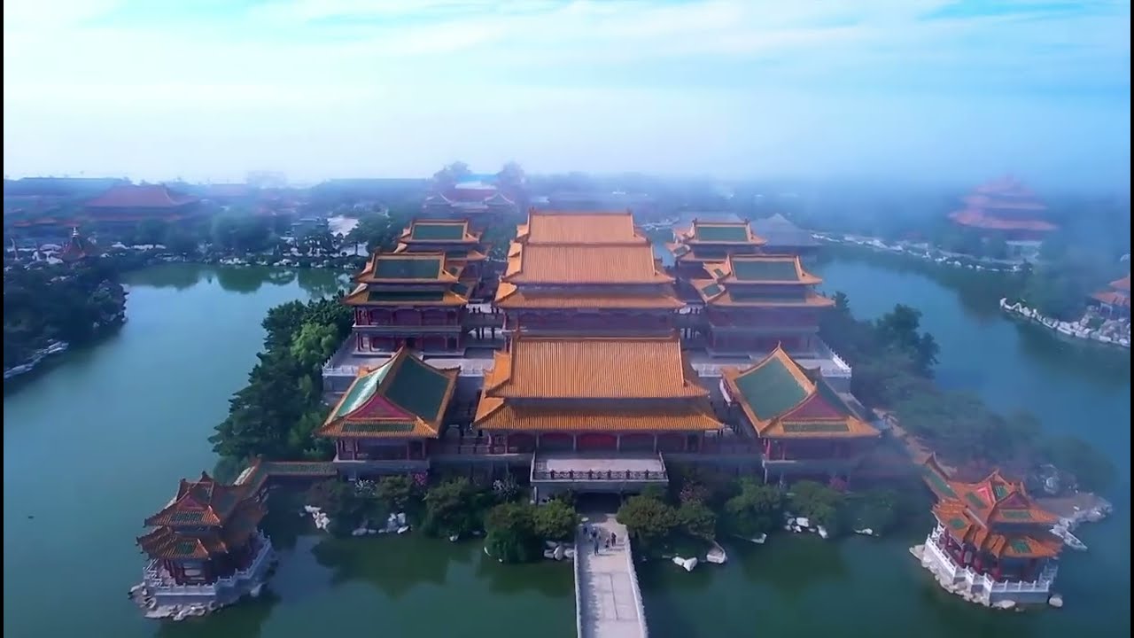 Clouds and mist wreathed Penglai, Yantai,China