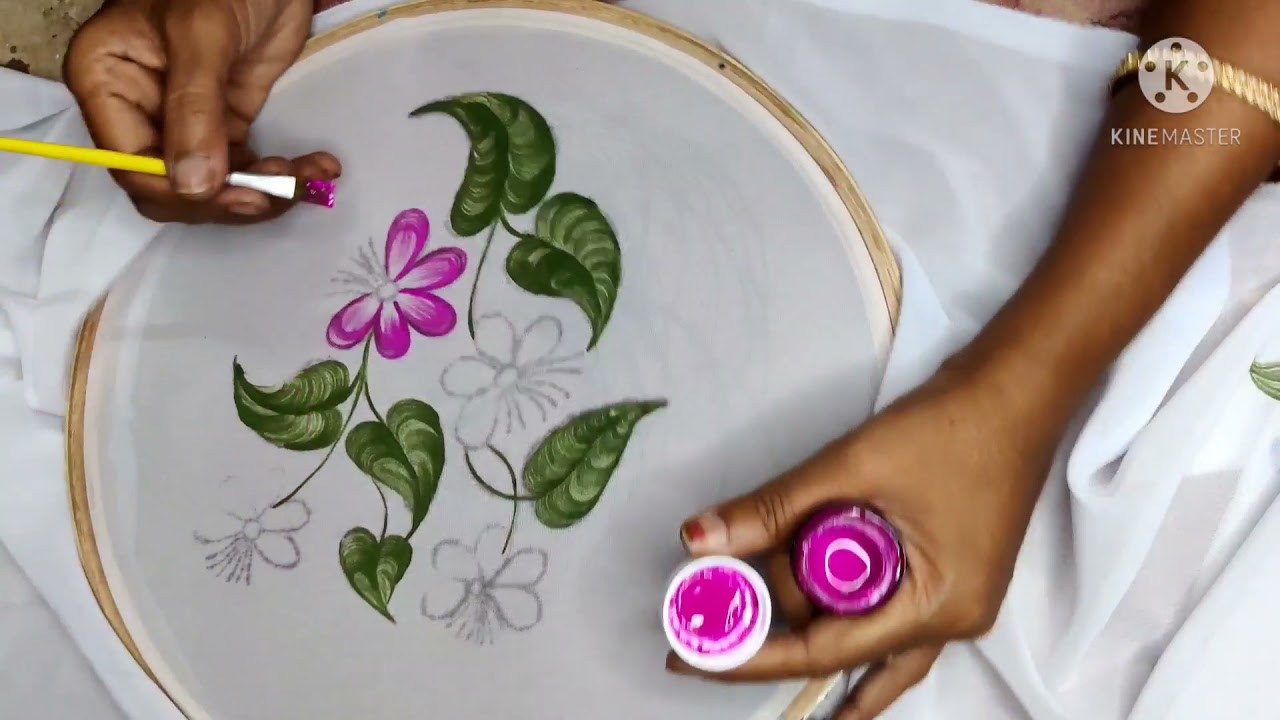 painting 3 saree painting on plain white saree