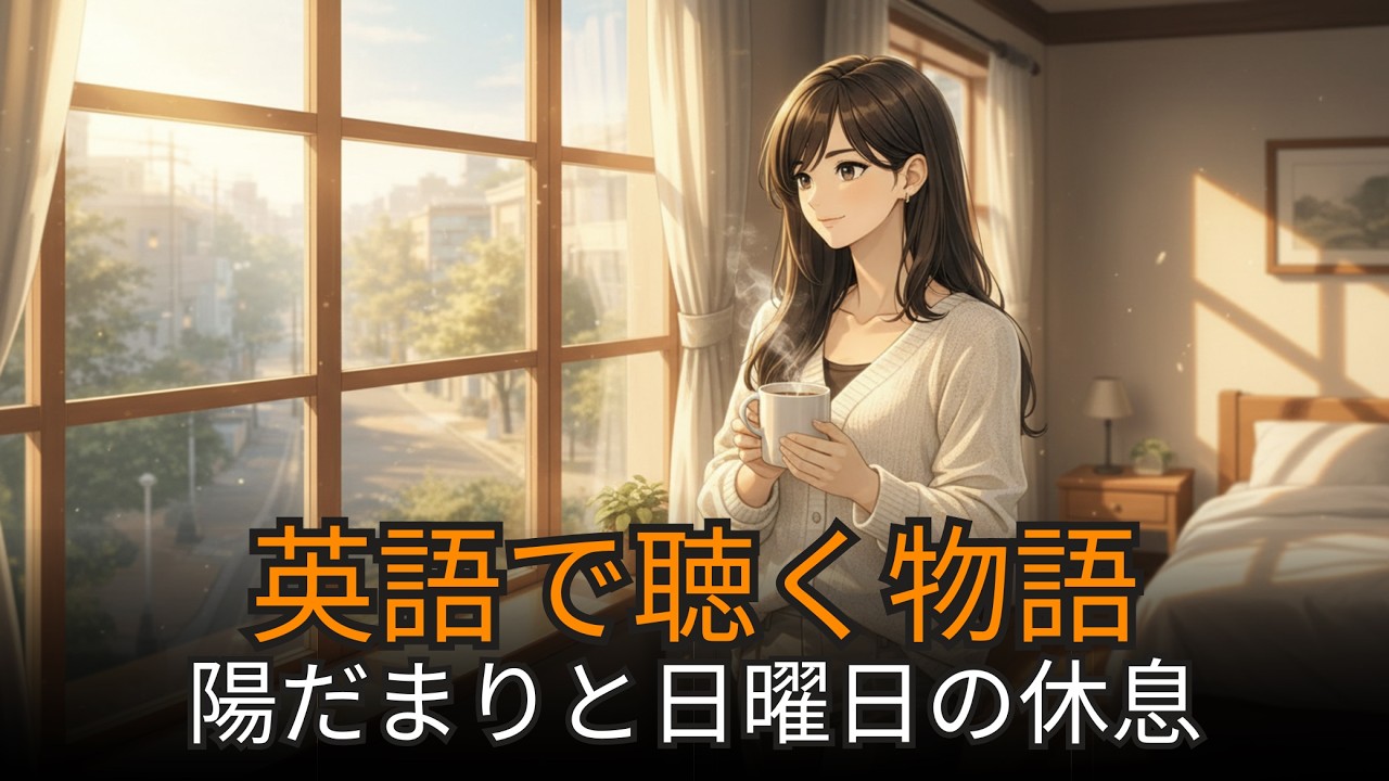 英語リスニング練習｜初心者のための英語物語：陽だまりと日曜日の休息 🔥