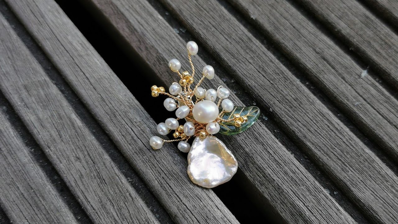 DIY Brooch / flower Brooch / Wire wrapped brooch / DIY accessories