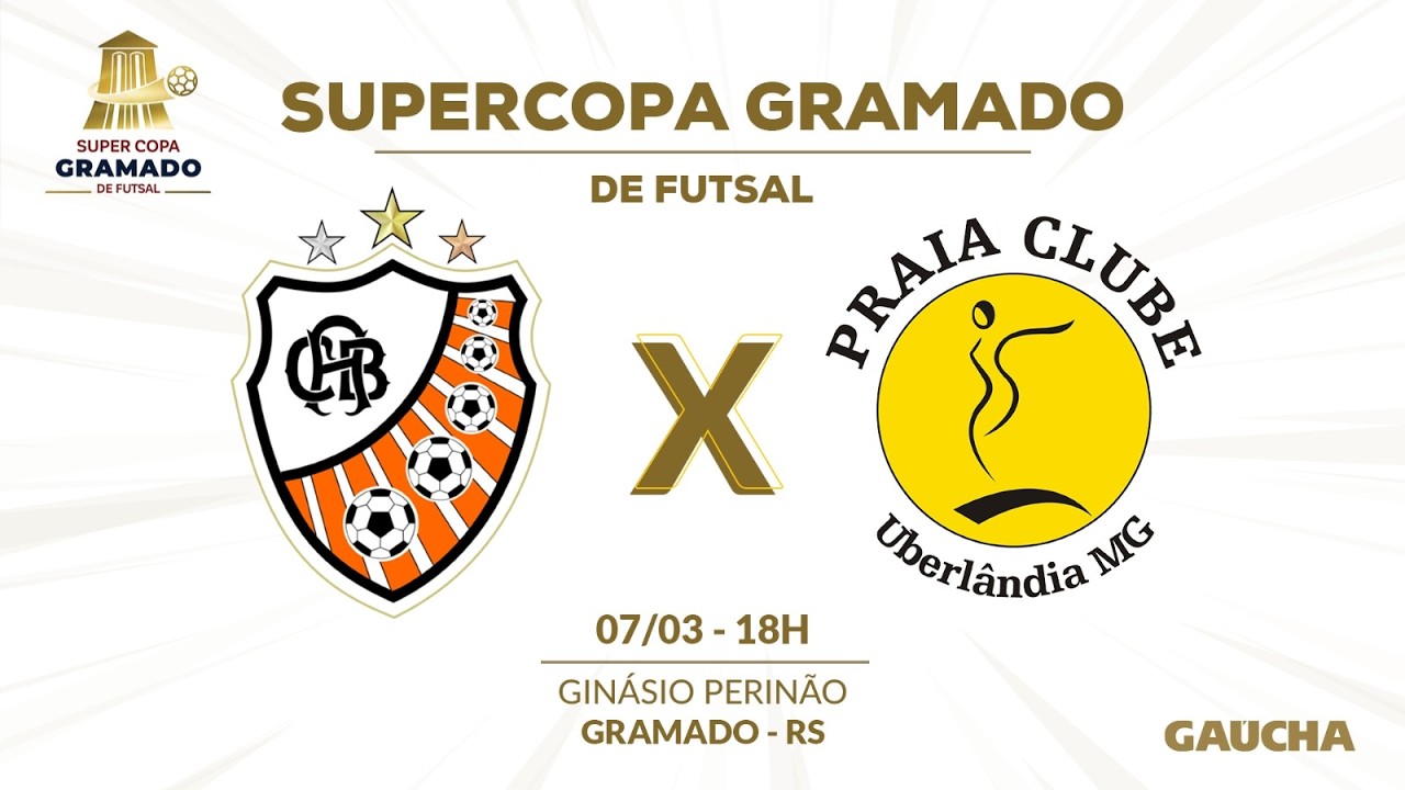 Jogo completo: ACBF 1x1 PRAIA CLUBE | SUPERCOPA GRAMADO DE FUTSAL | 07/03/2026