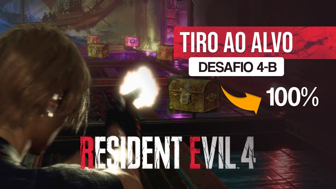 Resident Evil 4 Remake Estande de Tiro - DESAFIO 4-B 100%