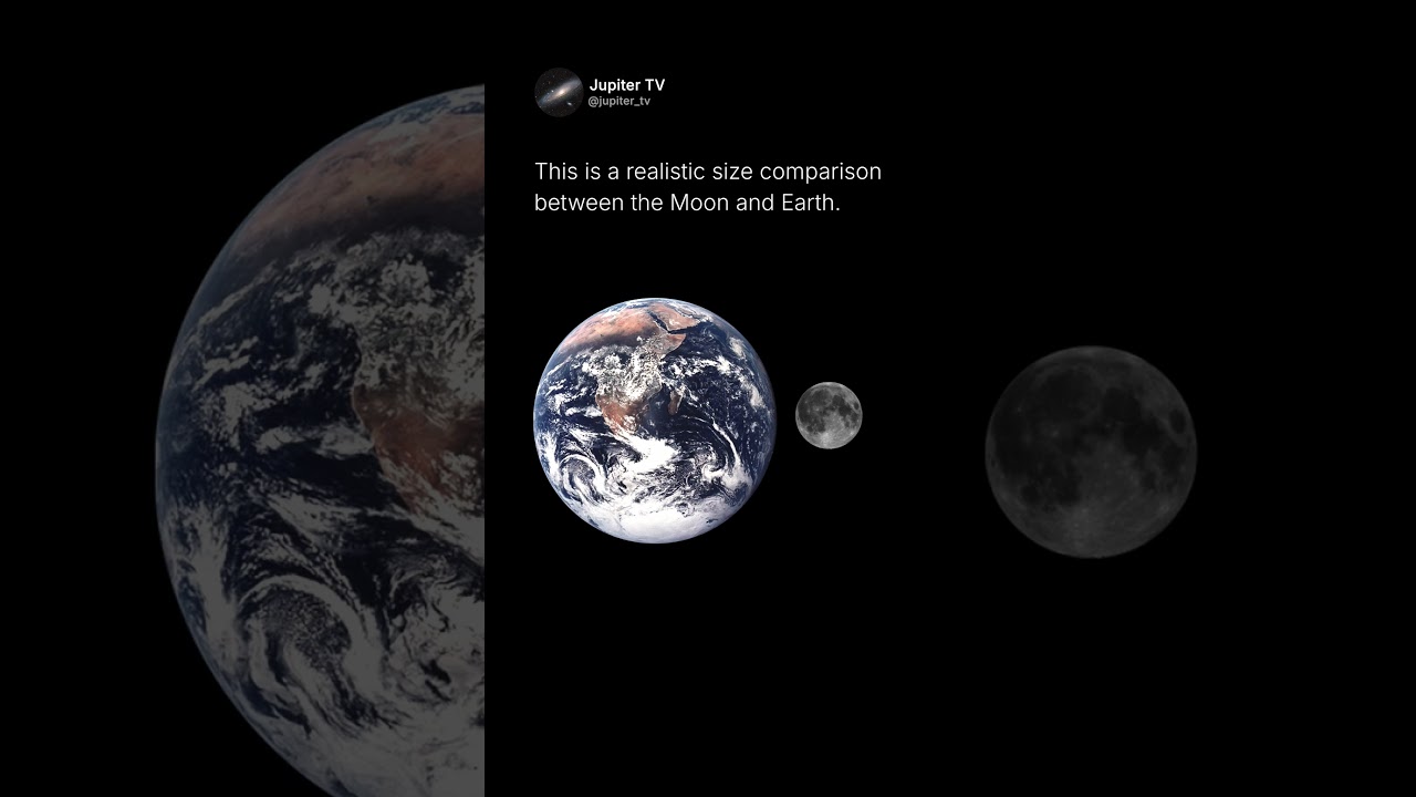 Moon🌕 vs Earth🌍 : Size Comparison #shorts #space