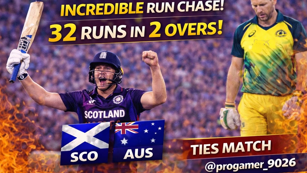 Scotland vs Australia 2 over  match #cricket #cricketlover #scotvsaus #progamer_9026 
