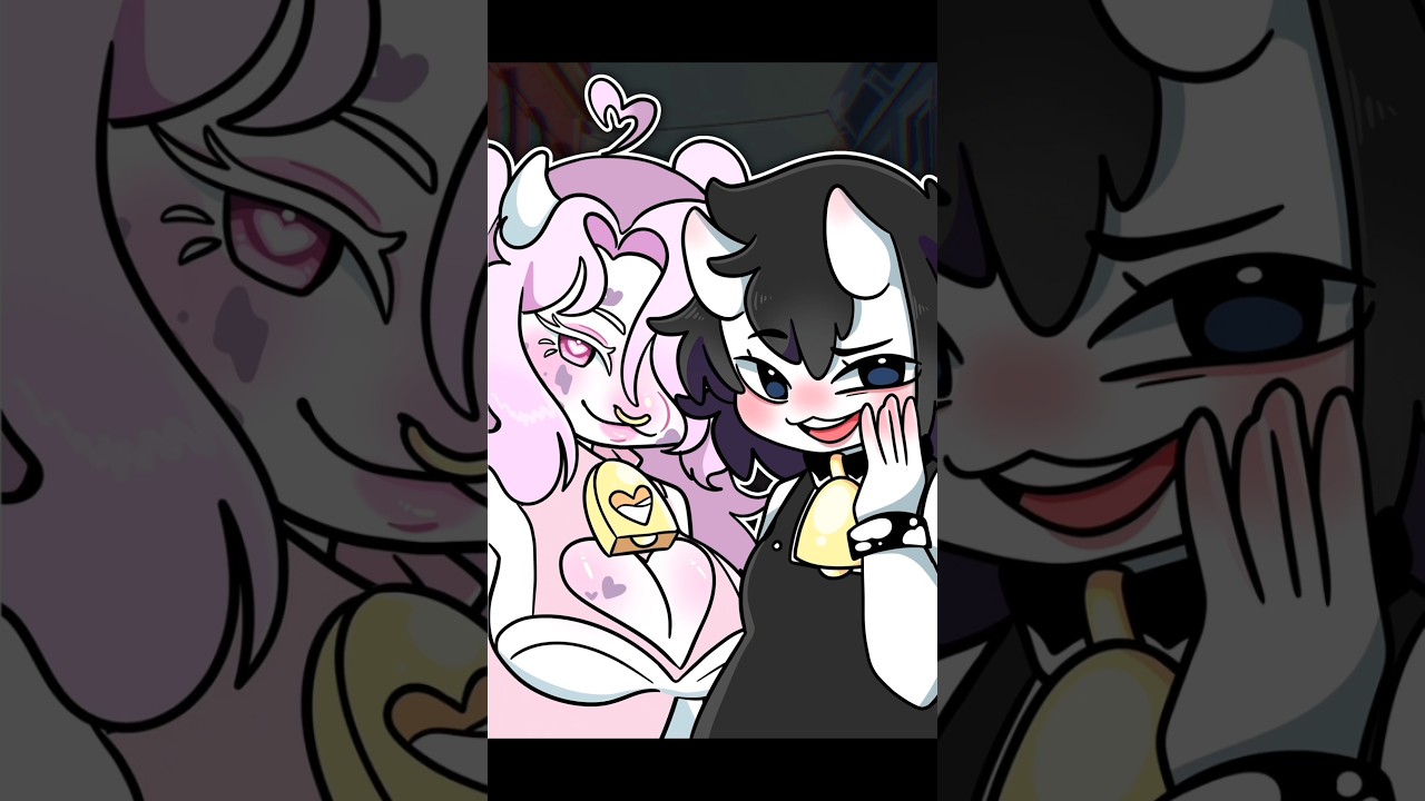 🩷🖤Dibujo con @EryCajitadeleche🩷🖤 #art #chibi #animation #animechibi #edit #youtubeshorts