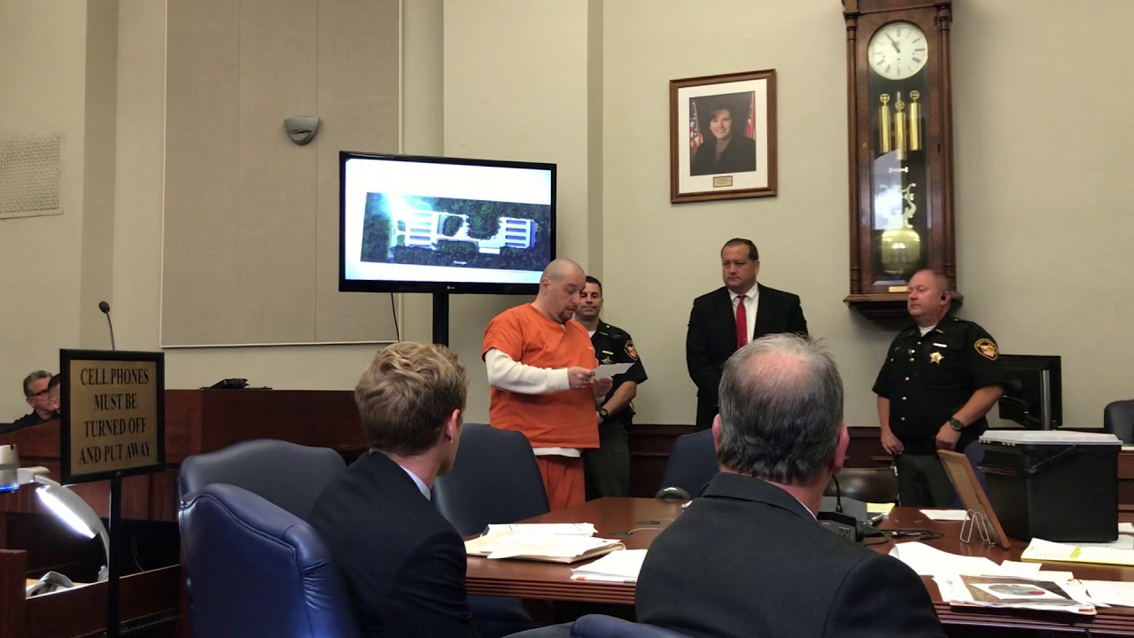 David Havrilek speaks during his sentencing
