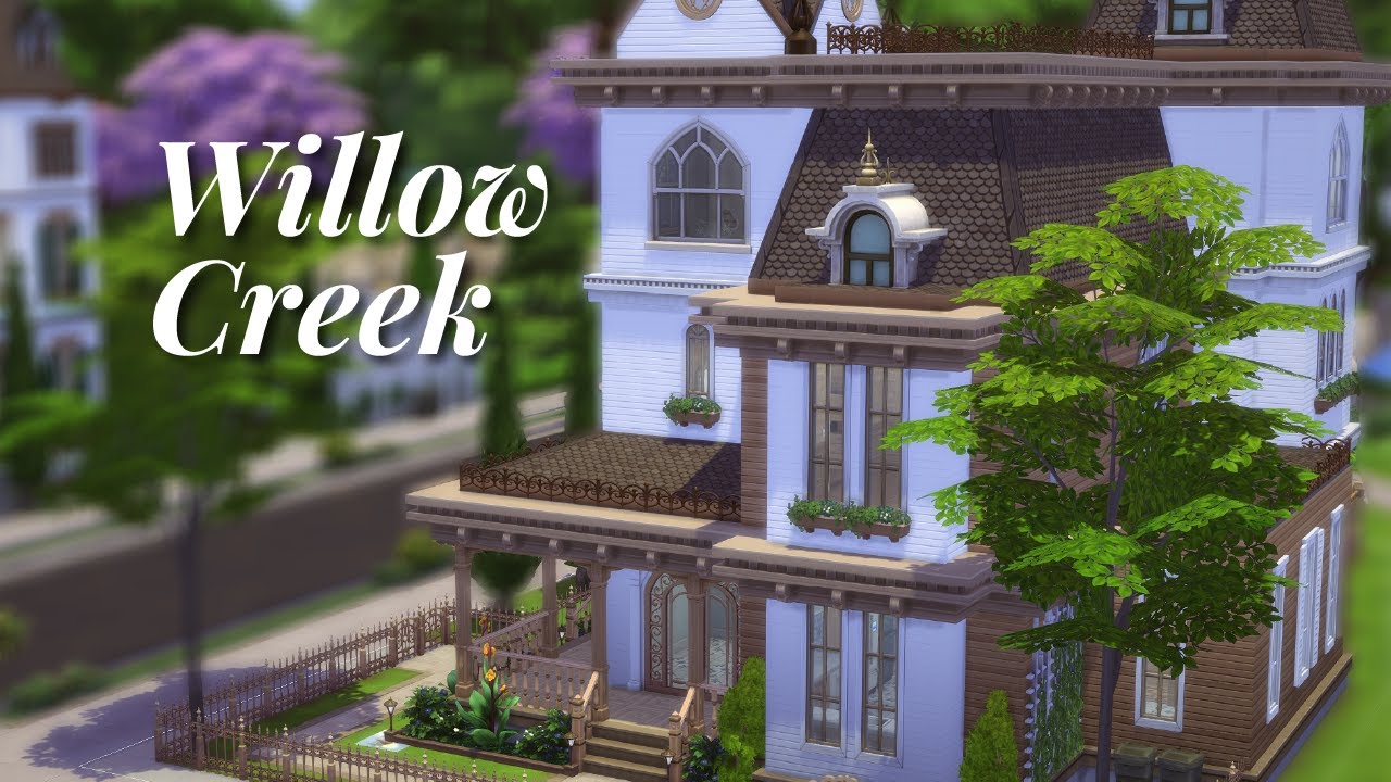 Un GRAND MANOIR VIDE pour vos sims 🚃 Willow Creek - Les Sims 4