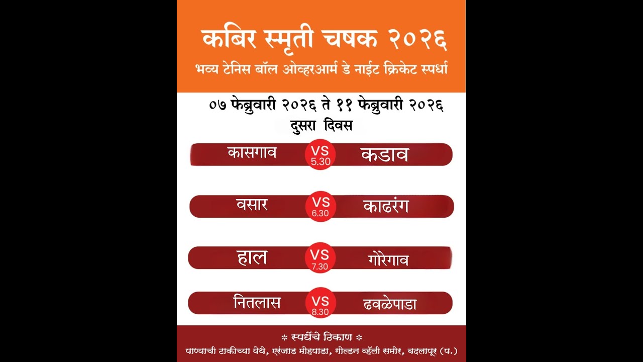 कबिर स्मृती चषक २०२६ || मोहापाडा || NIGHT 2