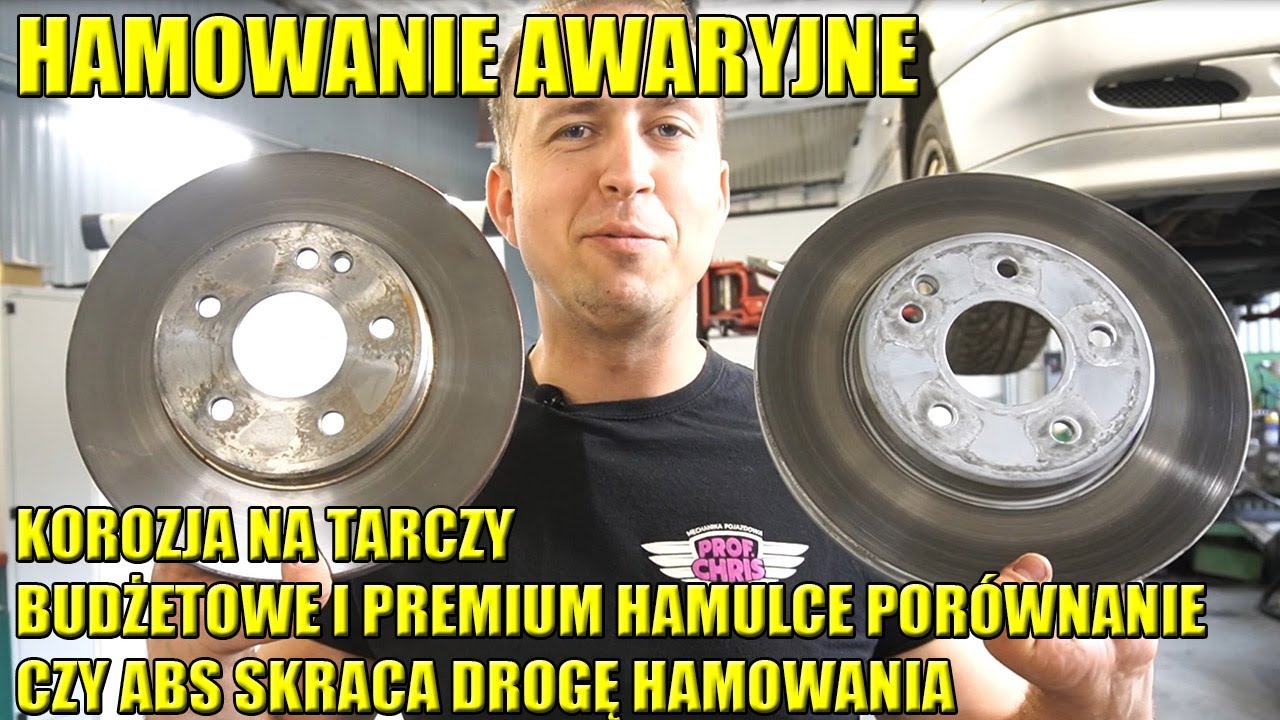 HAMOWANIE AWARYJNE, BEZ ABS, KOROZJA TARCZ, JAKOŚĆ MATERIAŁÓW, POMIARY DROGI HAMOWANIA, WNIOSKI.