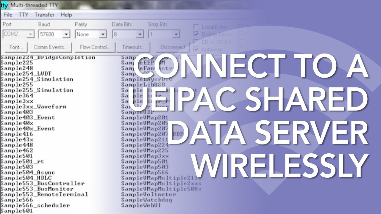 How to Wirelessly Connect to a UEIPAC Shared Data Server
