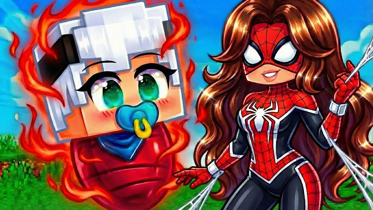 FUI ADOTADO pela GAROTA ARANHA no Minecraft