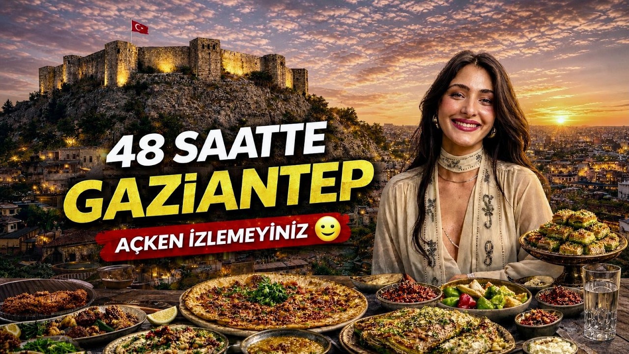 Gaziantep en iyi baklava, kebap, ciğer, katmer hepsi bu videoda. Ayrıca Zeugma ve Bakırcılar Çarşısı