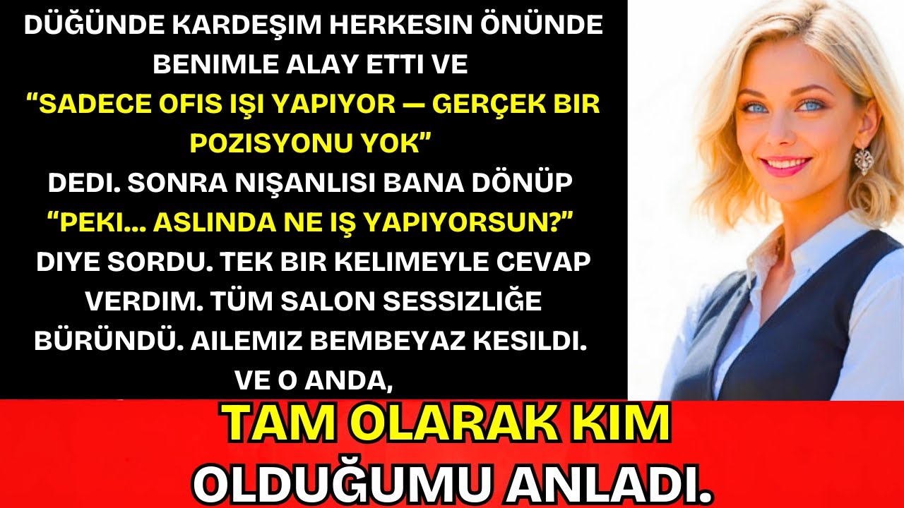 Erkek Kardeşimin Düğününde Benimle Memur Diye Alay Etti—Tek Bir Söz Herkesi Dondurdu