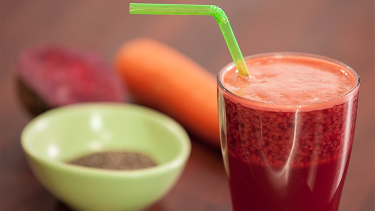 Healthy Carrot, Apple, Beetroot Juice with Chia recipe