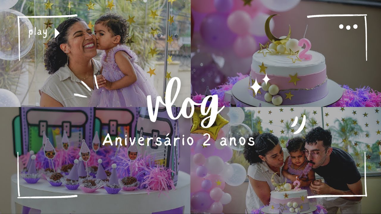 Vlog de aniversário | festinha 2 anos simples e com amigos próximos