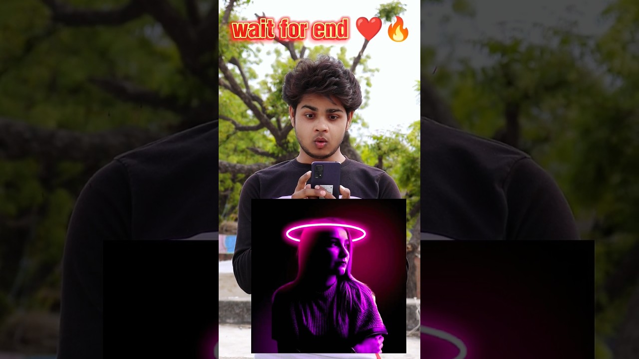 neon light effect 🔥 creative photo editing tutorial / #picsart #photography #shortvideo