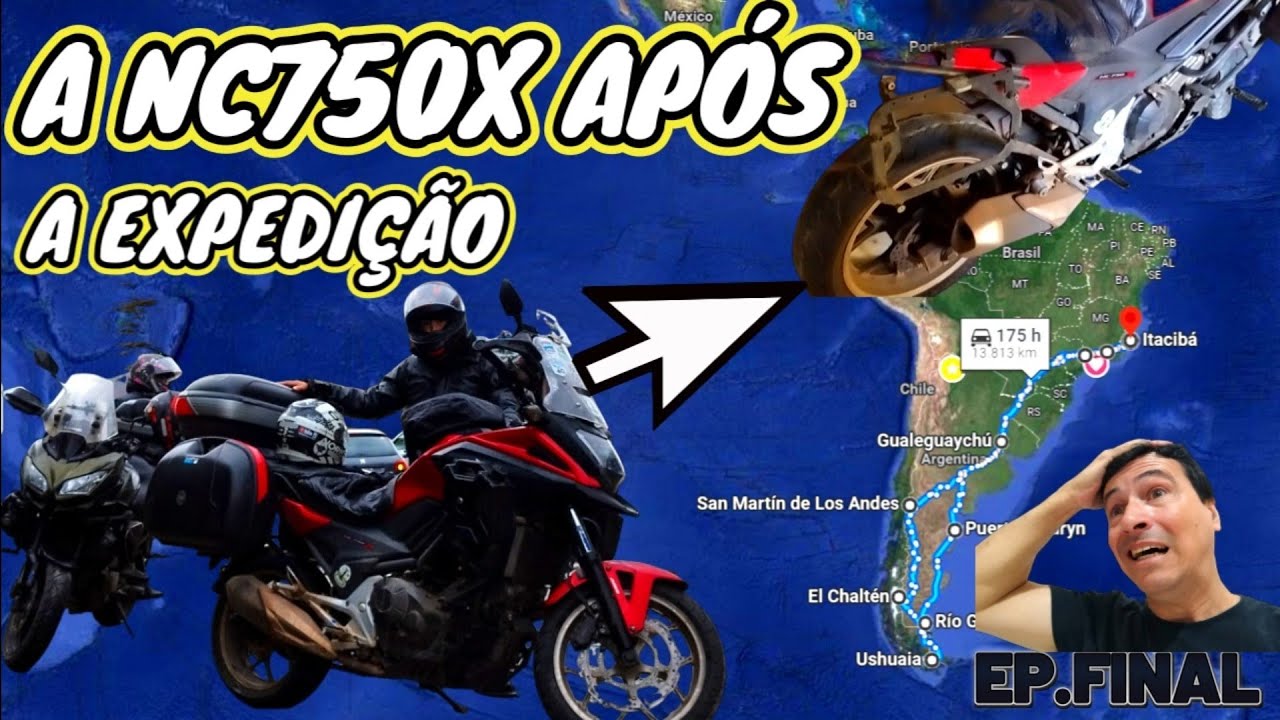 COMO FICOU A NC750X APÓS A EXPEDIÇÃO PATAGÔNIA E USHUAIA? CONDIÇÕES GERAIS E RETIRADA DE ACESSÓRIOS)