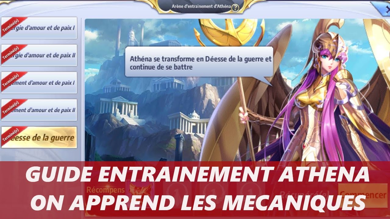 Saint Seiya Awakening - Guide terrain entrainement Athena / Mécaniques en détails