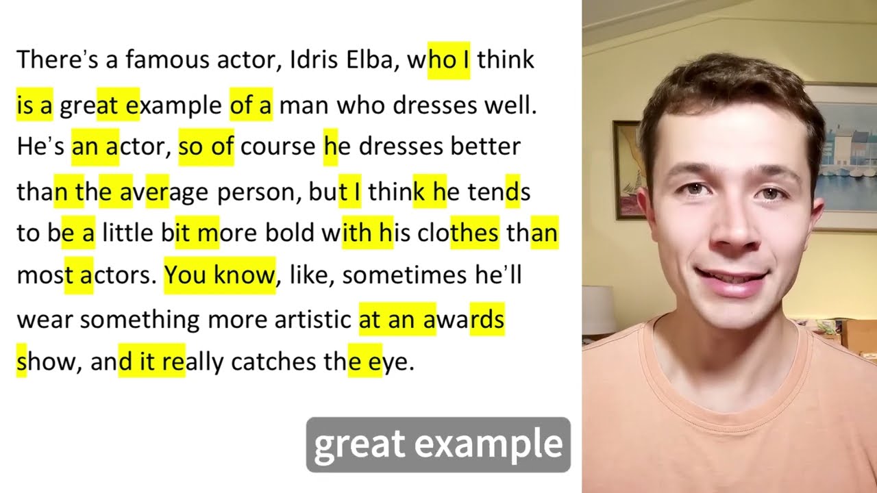 American English Connected Reading | IELTS Topic: Describe a person who you think dresses well