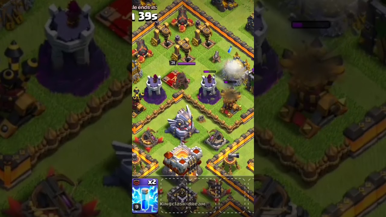 COC How to Use Lightning spell for more damage 😍