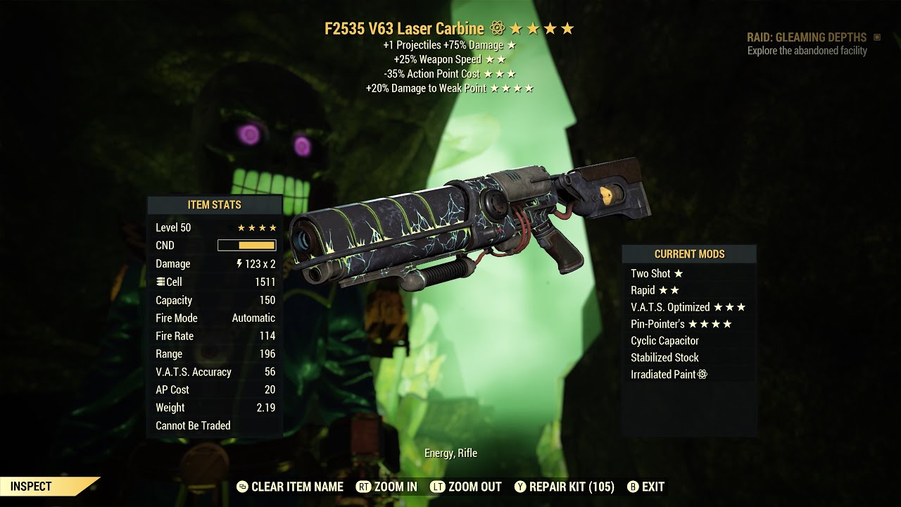 Two Shot V-63 Laser Carbine, 0.44 Ultrasite Terror Snake Run 🐍🤯🥵