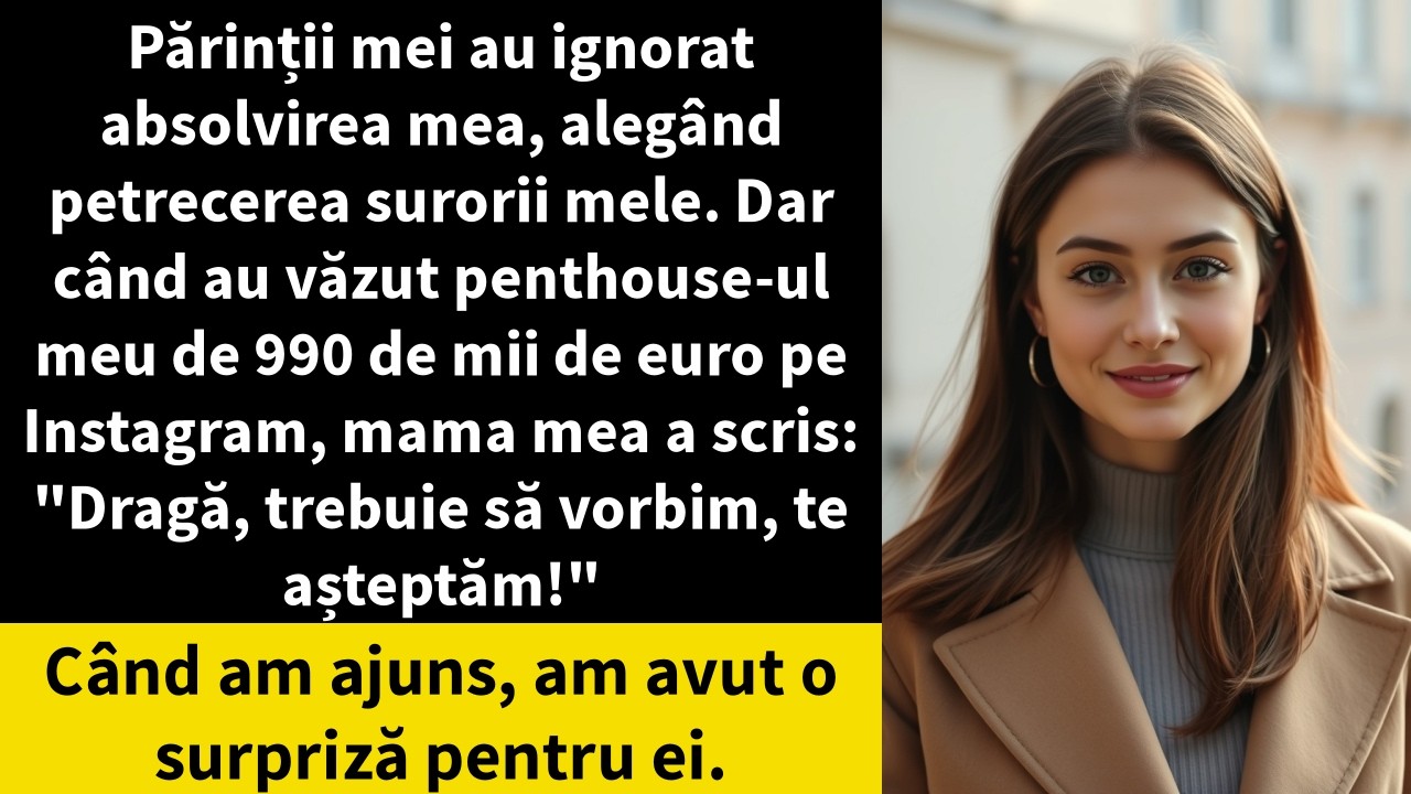 Părinții mei au ignorat absolvirea mea, alegând petrecerea surorii mele. Dar când au văzut