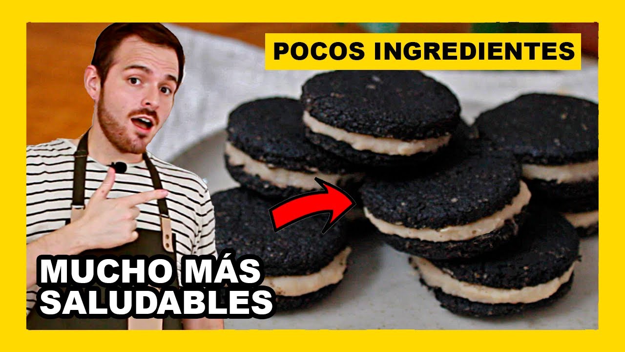 🔶 INCREIBLE receta de GALLETAS OREO caseras - sin harina de trigo, veganas y saludables.