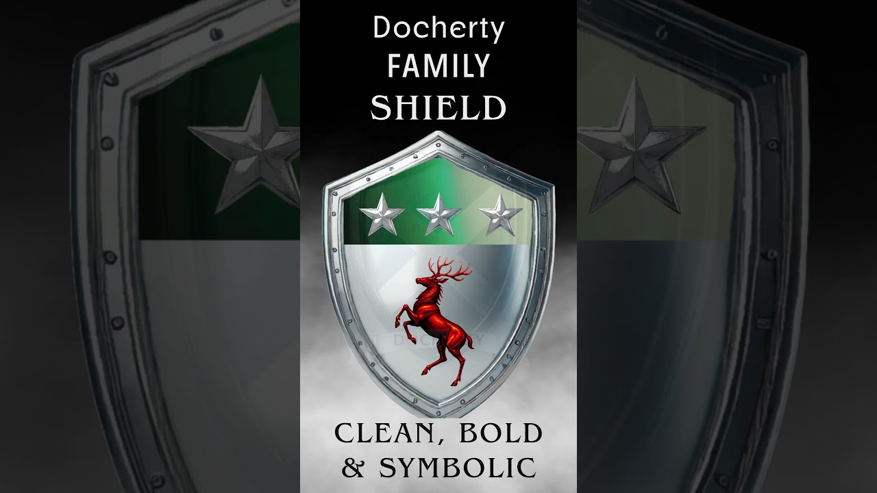Docherty Crest | Red Stag of the Highlands 🦌⚔️ #history #familycrest #booktok
