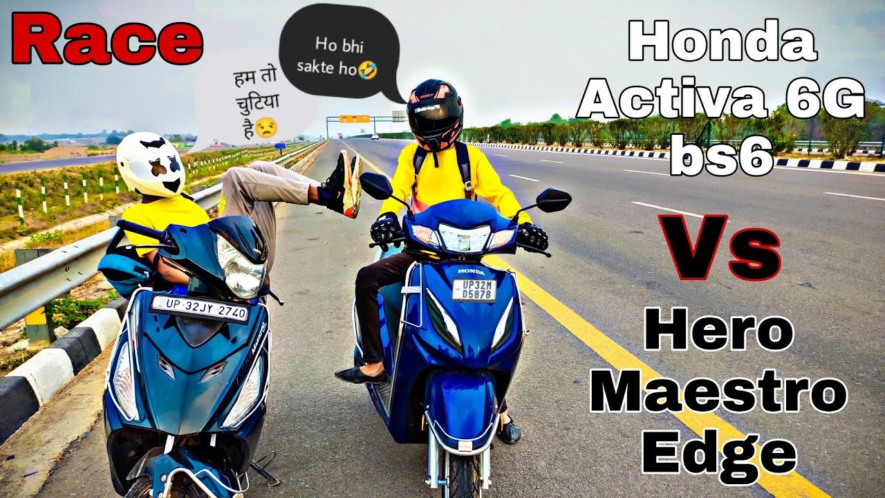 Honda Activa 6G bs6 vs Hero Maestro Edge drag race | Maestro Edge vs Activa 6g / Kabir Motovlogs