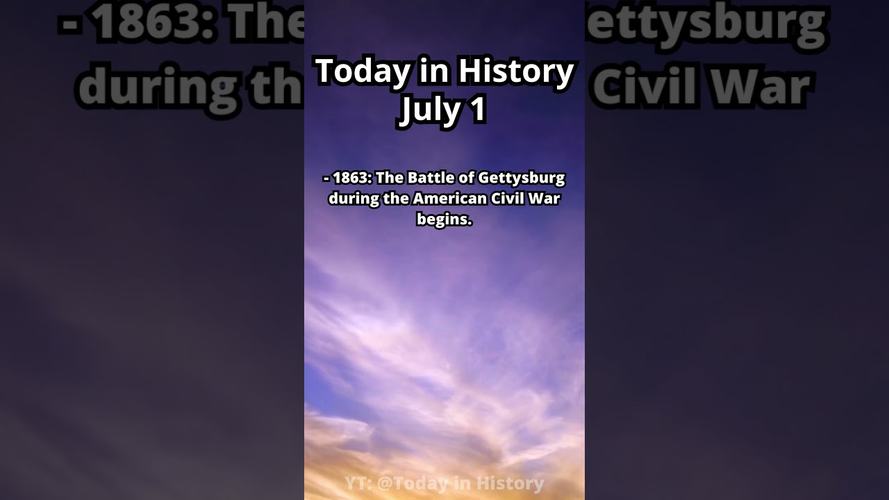 This is what happened on July 1st in History