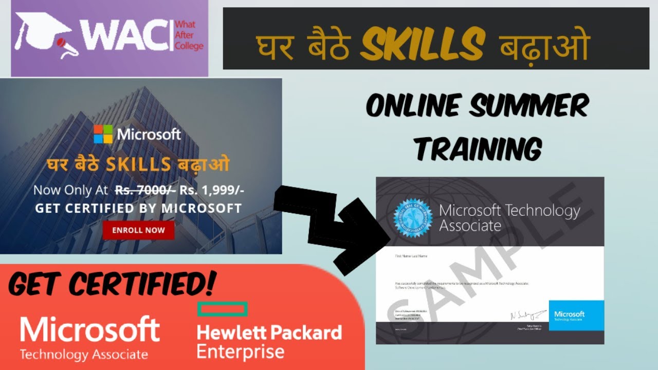 Microsoft Certificate | Online Summer Training | Summer Internship 2020 | Paid Training Online |