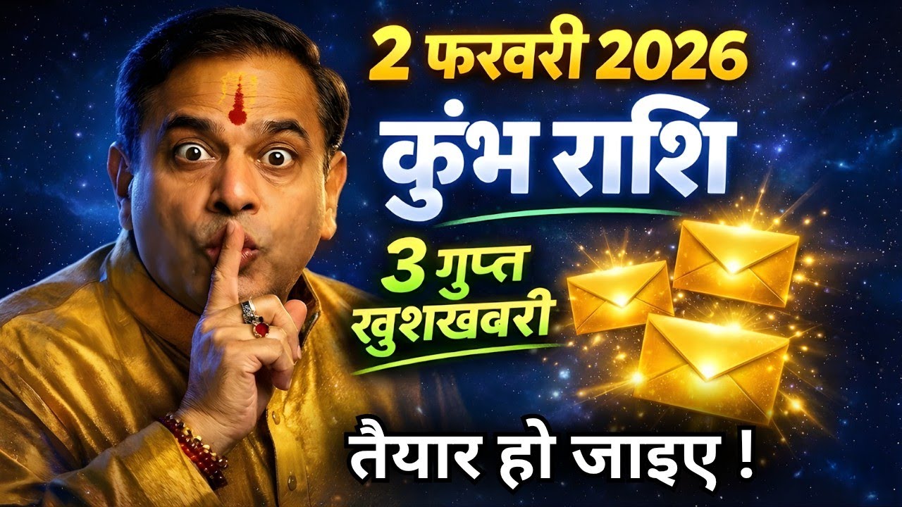 2 फरवरी 2026 कुंभ राशि: 3 गुप्त खुशखबरी आपका इंतजार कर रही है, तैयार हो जाइए!