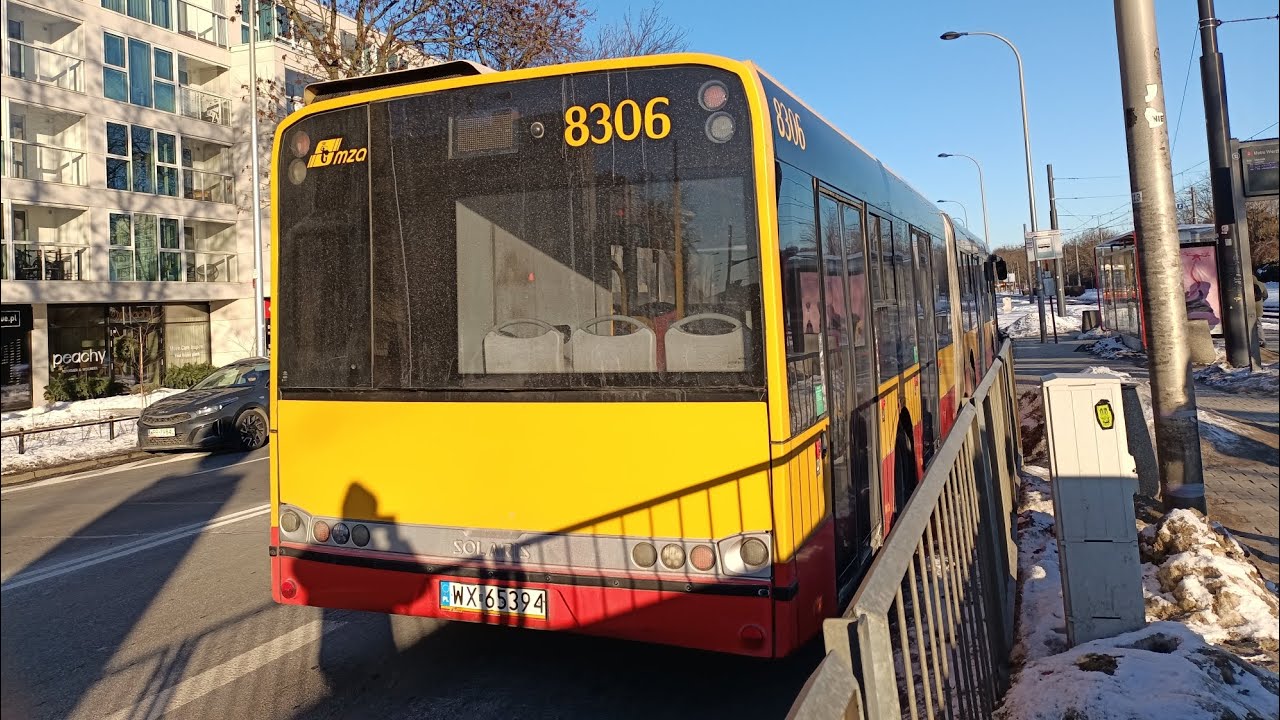 MZA Warszawa | Linia 218 | Solaris Urbino 18 III #8306 | Kierunek Metro Wierzbno Ⓜ️