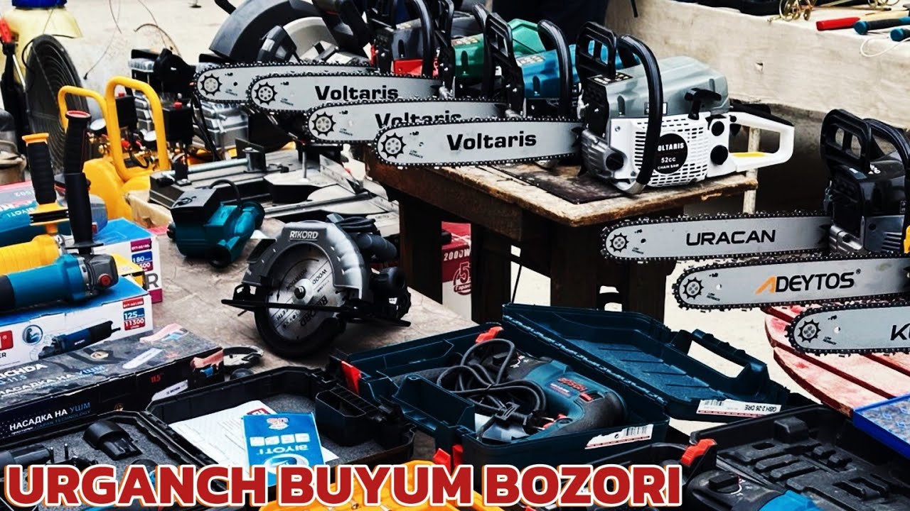 URGANCH ESKI BOZOR | GERMANIYA CHINNILARI, MOTOPILA DERL O'CHOQ QOZON NARXLARI