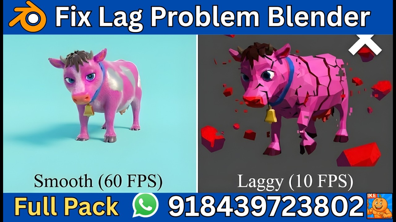 Fix Blender Lag Problem | How to make animal crossing fountain video in blender