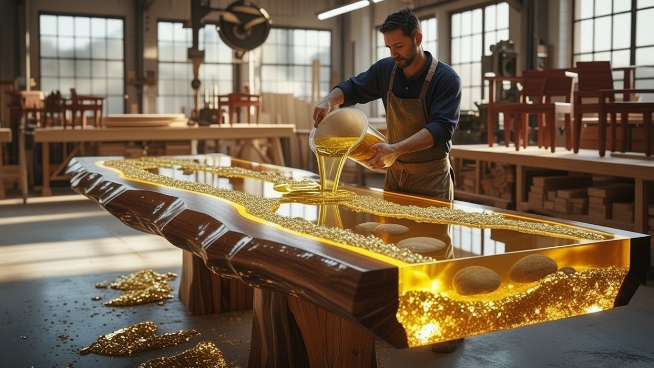Witness How Mr Van Made Hundreds of Thousands of Dollars Building The Most Luxurious Epoxy Table